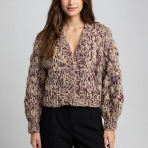 Sage The Label Sweater Chunky Knit Open Cardigan This and That Cardi Size Small